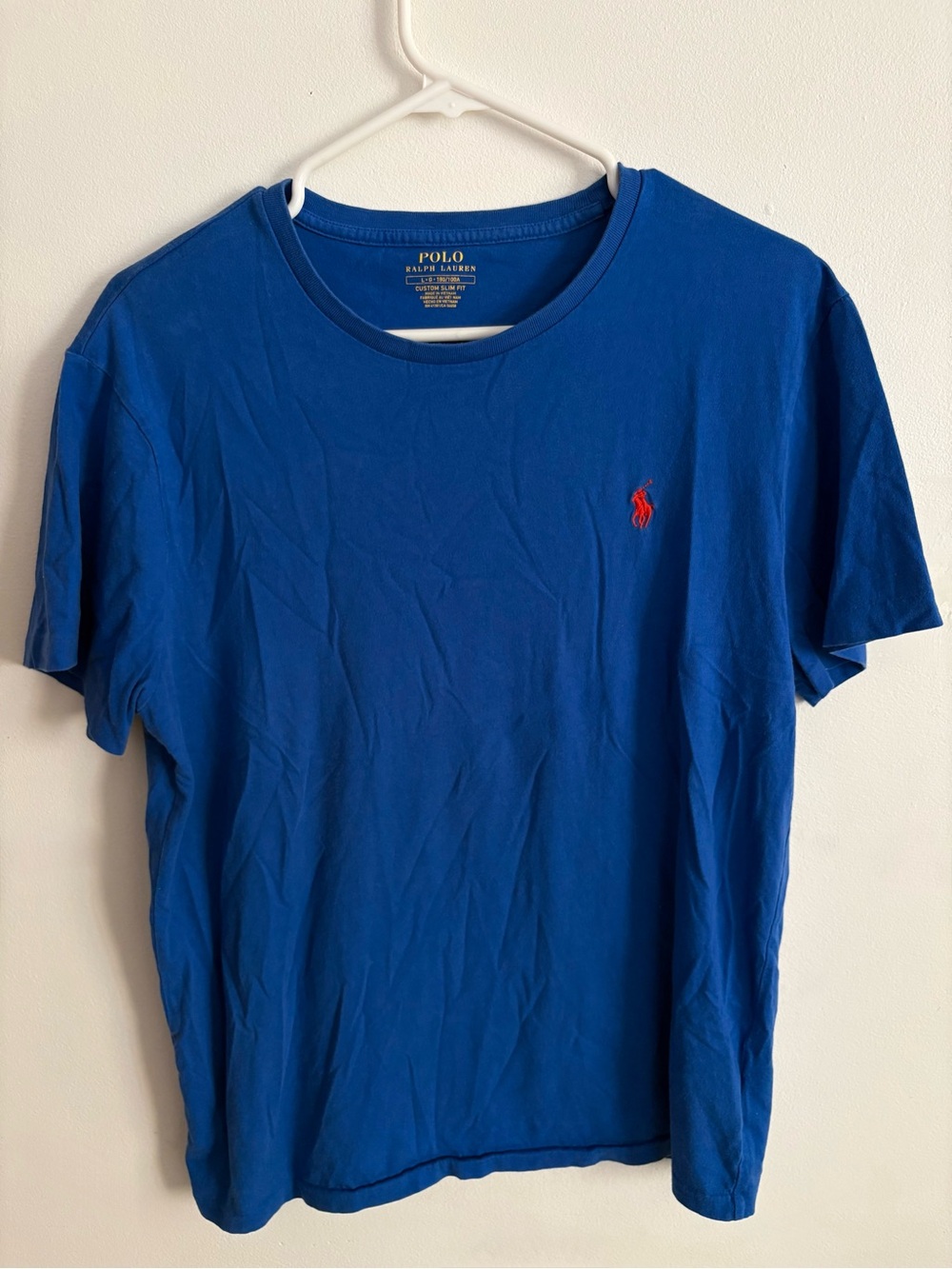 Polo by Ralph Lauren Royal Blue Crew Neck Tee with Red Pony